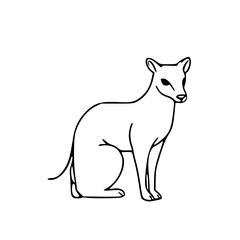 Obraz premium vector illustration of a dog