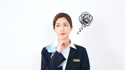 落ち込む女性店員・受付スタッフ