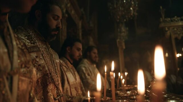 Footage of Coptic Christian church service 4K Videos