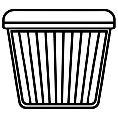 Simple Laundry Basket Vector Illustration
