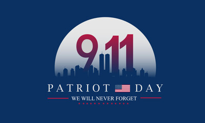 Patriot Day September 11th background vector illustration