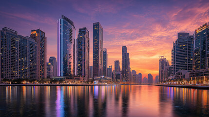 Fototapeta premium sunset in hong kong