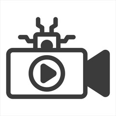 Video Generation Concept Black Icon Vector Illustration
