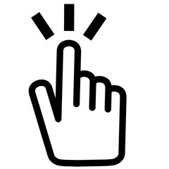 指さし　アイコン　記号　サイン タッチ　ワンポイント