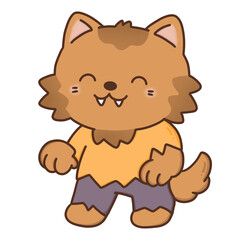 Cat in wolf look