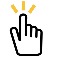 指さし　アイコン　記号　サイン タッチ　ワンポイント