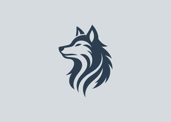 Wolf logo for strength, wilderness, or adventurous branding.