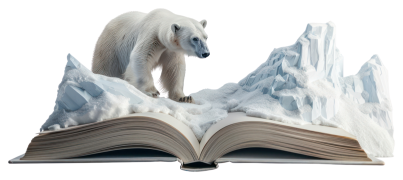 PNG Polar bear landscape wildlife animal.