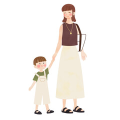 家族でお出かけ＊イラスト＊FamilyIllust