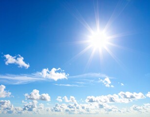 青空に広がる白い雲と爽やかな晴天と空模様