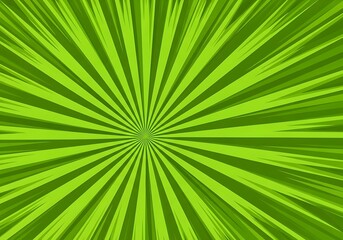 Obraz premium Bright Green Abstract Background Featuring Radial Lines Creating A Dynamic Sunburst Or Starburst Effect From The Center, Graphic Design Element, Eco Background, Action Wallpaper