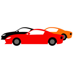 3D Modern Sports Cars Vector Set