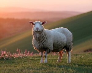 Obraz premium sheep in the field