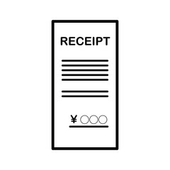 シンプルなレシートのイラスト