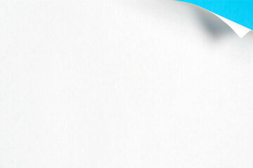Minimalist image of a white paper with its top corner curled to reveal a bright blue back. Perfect...