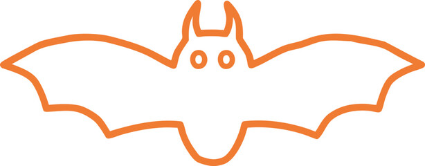 Halloween Bat isolated on white background-1-1-orange-2