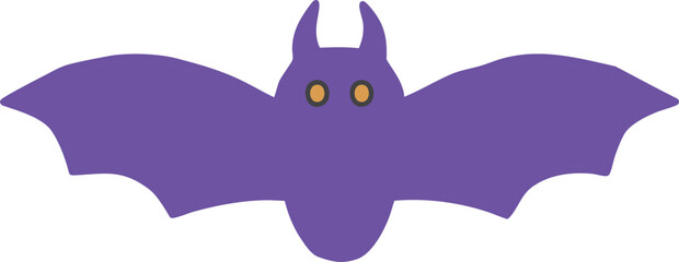 Halloween Bat isolated on white background-1-1-purple-1