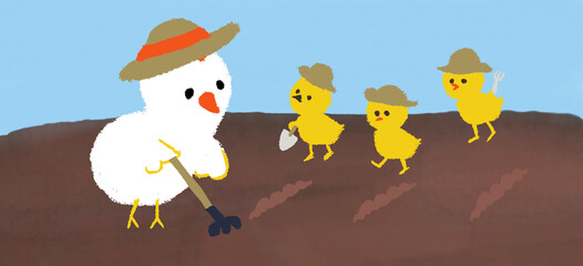 にわとりファーム　 © Dot&Link