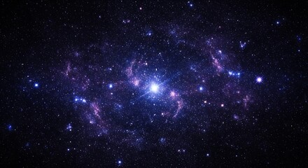 Fototapeta premium Celestial Nebula A Stunning Display of Star Clusters and Cosmic Dust in Deep Space Radiance