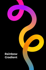 Modern futuristic rainbow gradient line editable background for banner, flyer, poster and more