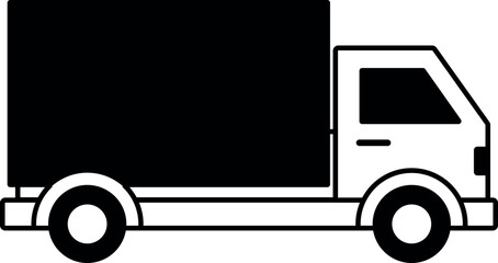 Simple Truck Transportation Silhouette Icon