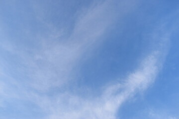 beautiful blue sky and white cloud background in springtime