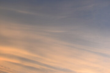 beautiful golden sky and white cloud background in springtime