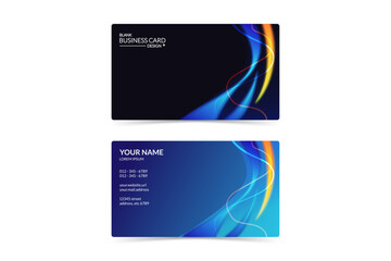 business card design template with futuristic techno feel