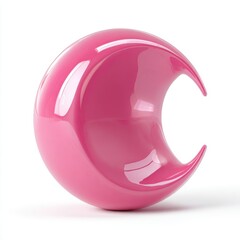 Glossy Pink Organic Form 3D Render