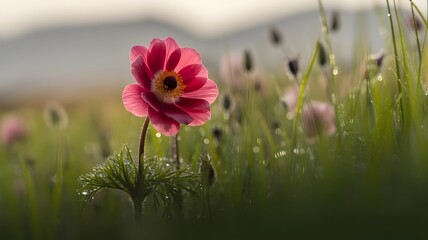A close up of a flower