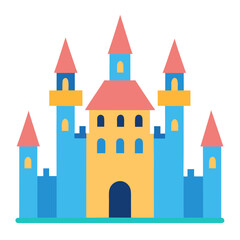 Fototapeta premium Hand Drawn Fairy Tale Castle Illustrations