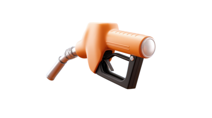 Orange Fuel Nozzle 3D Render on Transparent Background
