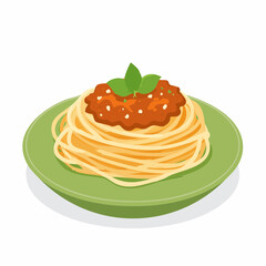 ミートソーススパゲッティのベクターイラスト