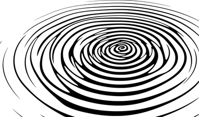 Fototapeta premium An abstract, black and white illustration of a swirling vortex or spiral.