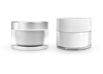 Empty packaging cosmetic cream isolated on white background ready for product design.