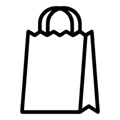 Shopping bag paper bag icon with transparent background symbolizing shopping mall and retail bag
