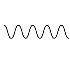 Wavy black line doodle. Perfect for abstract design, simple graphic elements, handdrawn patterns, minimal backgrounds, and playful sketches.