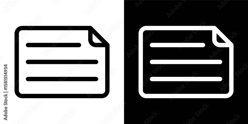 Poster document text icon symbol file paper page content information data office report memo note outline
