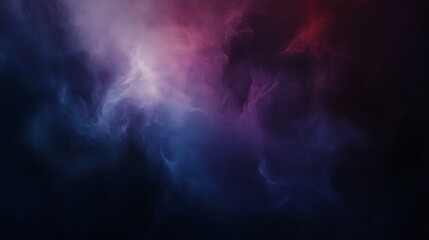 黒い背景でシンプルな宇宙空間の星雲の様な煙で曇ったグラフィック画像