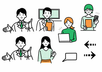 仕事をするシンプルな人物