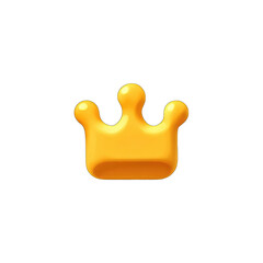 Golden crown icon, simple, stylized