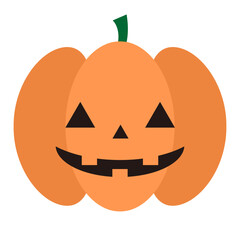 シンプルなハロウィンのかぼちゃのイラスト素材