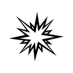 Obraz premium Starburst shape with sharp pointed rays and dynamic style