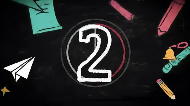 Animated countdown timer chalkboard