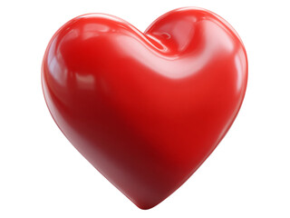 Shiny red heart shape love romance valentine day, Isolated On Transparent Background, Png
