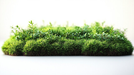 green grass on white background