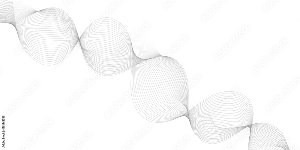 Fototapete 301Abstract grey, white smooth element swoosh speed wave modern stream background. Wave with lines created using blend tool. Abstract frequency sound wave lines and twisted curve lines background.	