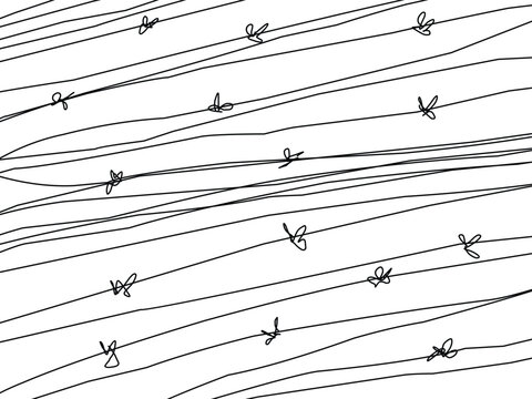 outline sketch of tied rope background.eps