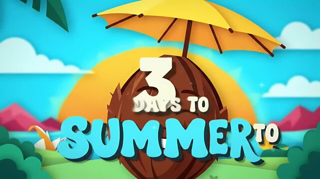 Summer cartoon nut illustration