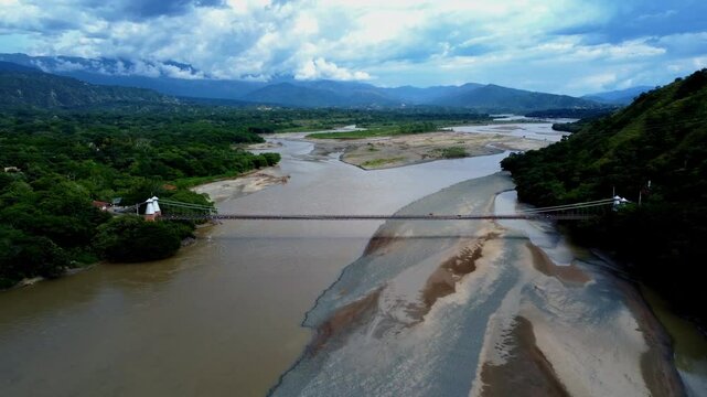 Old bridge over the Cauca river near in Santa Fe de Antioquia